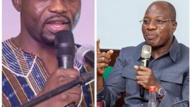 An image of Mahama Ayariga & Journalist Manasseh Azure Awuni