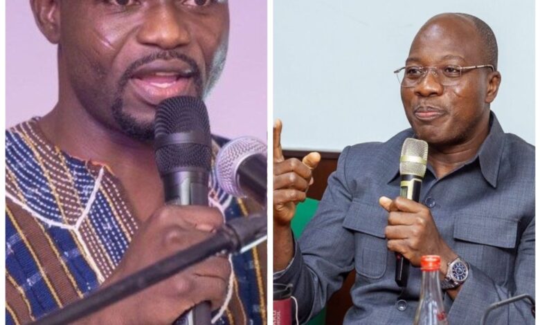 An image of Mahama Ayariga & Journalist Manasseh Azure Awuni
