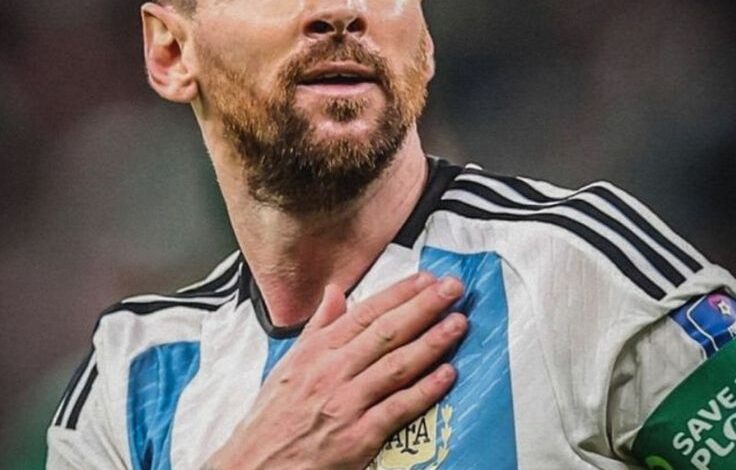 Lionel Messi proving his greatness on the World Cup stage